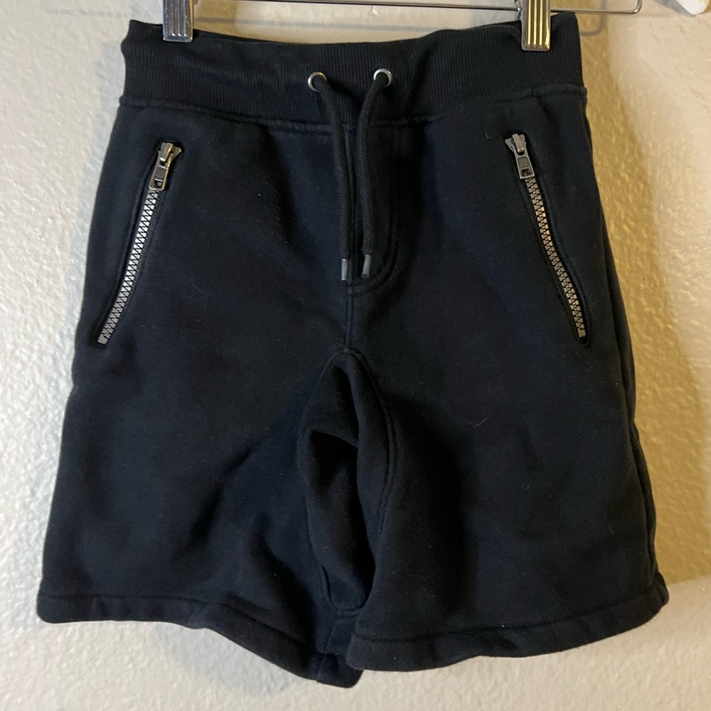 Crazy 8 Boys Black Zippered Pocket Sweat Pant Shorts S 5/6